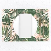 Hideaway - Tropical Palm Leaves Blush Pink Medium Scale