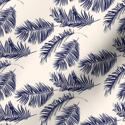 Blue palm leaves