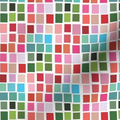 Pink and Green Swatch Mosaic