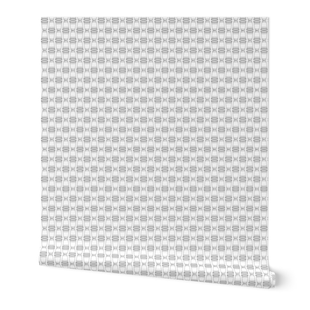 Flip Cup Plastic Cup Pattern in Black and White