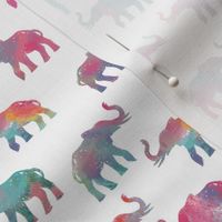 Elephants On Parade in Watercolor