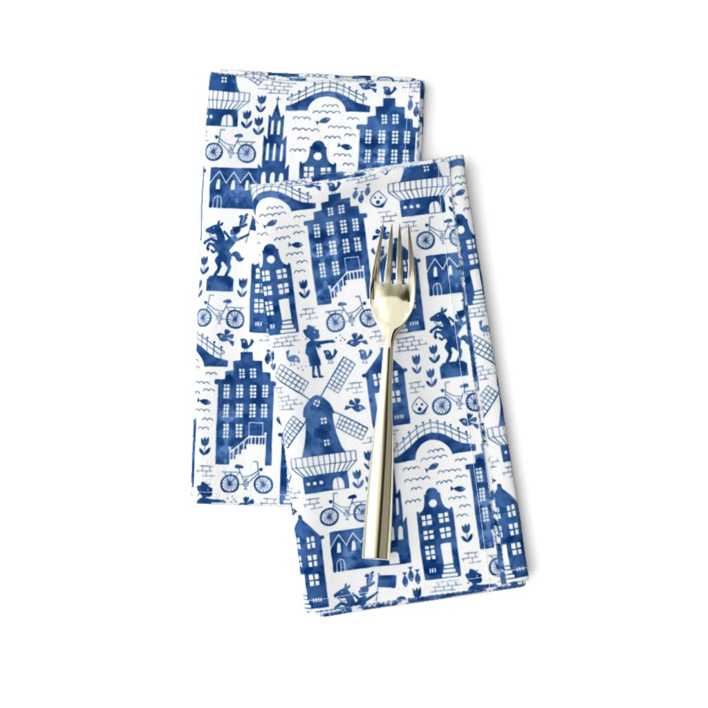 Holland in Royal Delft blue watercolors (small)
