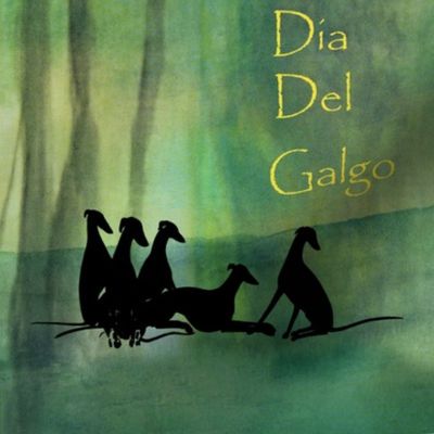 Dia Del Galgo, green, black,yellow