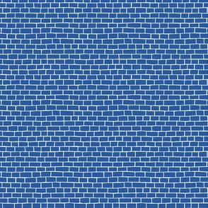 Bricks on solid evening blue