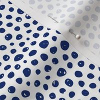 Dots in solid dark blue