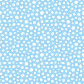 Dots on solid light blue