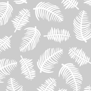 Tropical summer palm leaves garden pastel gray