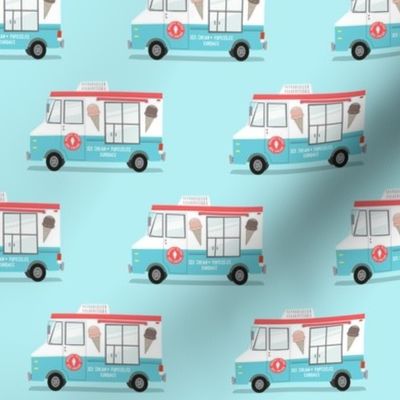 ice cream truck - red and blue