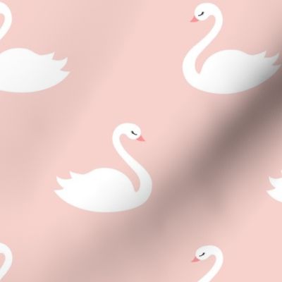 Swan - Pink background