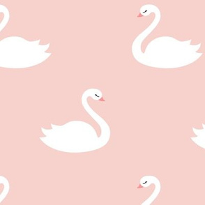 Swan - Pink background