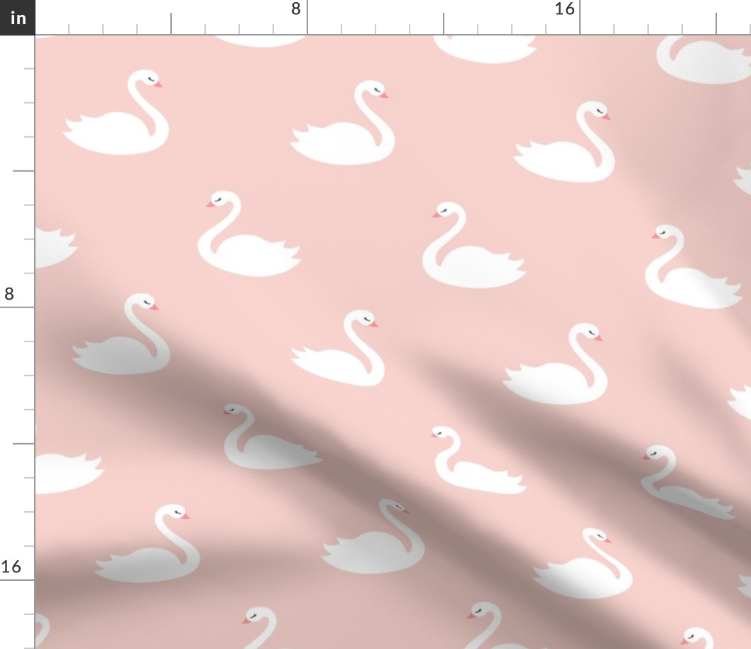 Swan - Pink background