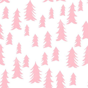 tree fabric // nursery baby woodland design nursery - pink