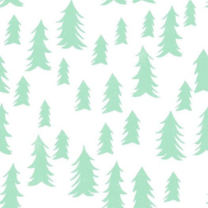 tree fabric // nursery baby woodland design nursery - mint
