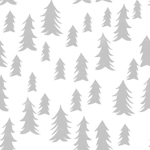tree fabric // nursery baby woodland design nursery - grey