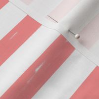 stripe fabric // nursery baby design baby girl fabric - coral