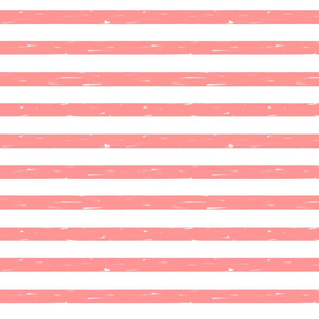 stripe fabric // nursery baby design baby girl fabric - coral