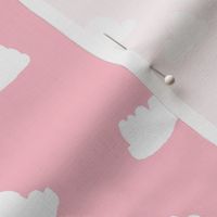 cloud fabric // nursery baby fabric baby design - pink