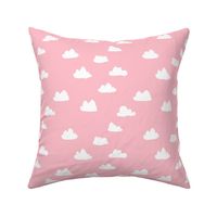 cloud fabric // nursery baby fabric baby design - pink