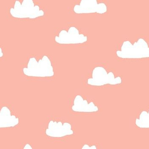 cloud fabric // nursery baby fabric baby design - peach