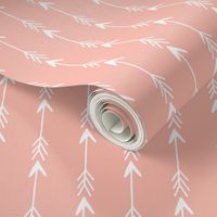 arrow fabric // nursery baby design - peach