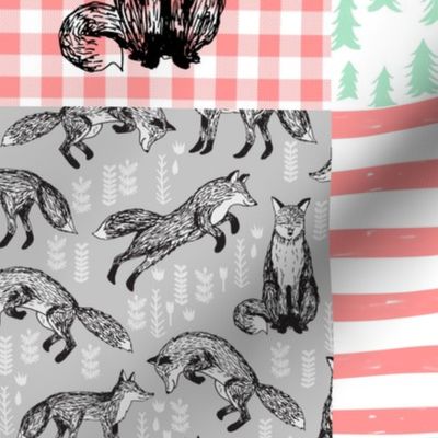 fox cheater quilt fabric // nursery baby 