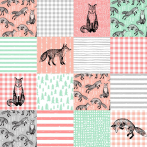 fox cheater quilt fabric // nursery baby 