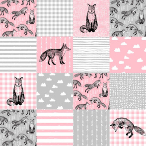 fox cheater quilt fabric // nursery baby 