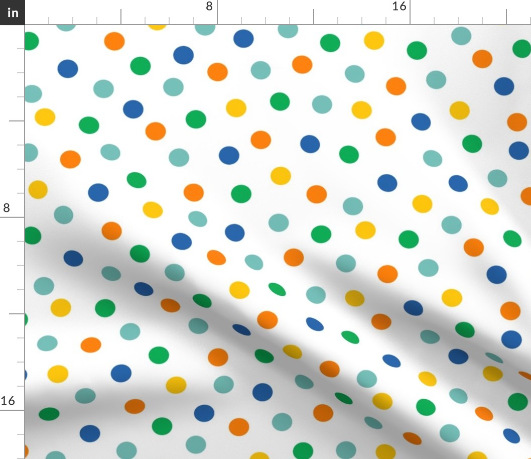 circus polkadots on white