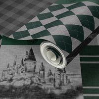 Wizard Quilt- Ambition, Resourcefulness, Cunning - Green and Grey