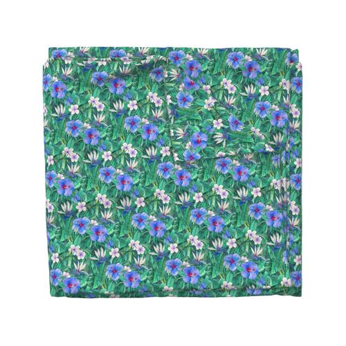 Classic Tropical Floral with Purple Flowers extra small version