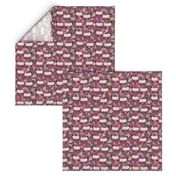 suffolk sheep fabric floral sheep farm design - amethyst