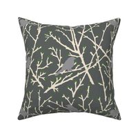 branchy birds - grey/green