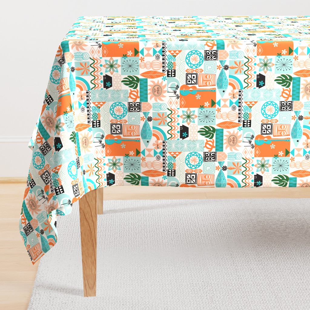 na paila*  (Orange and Turquoise) || vintage hawaiian