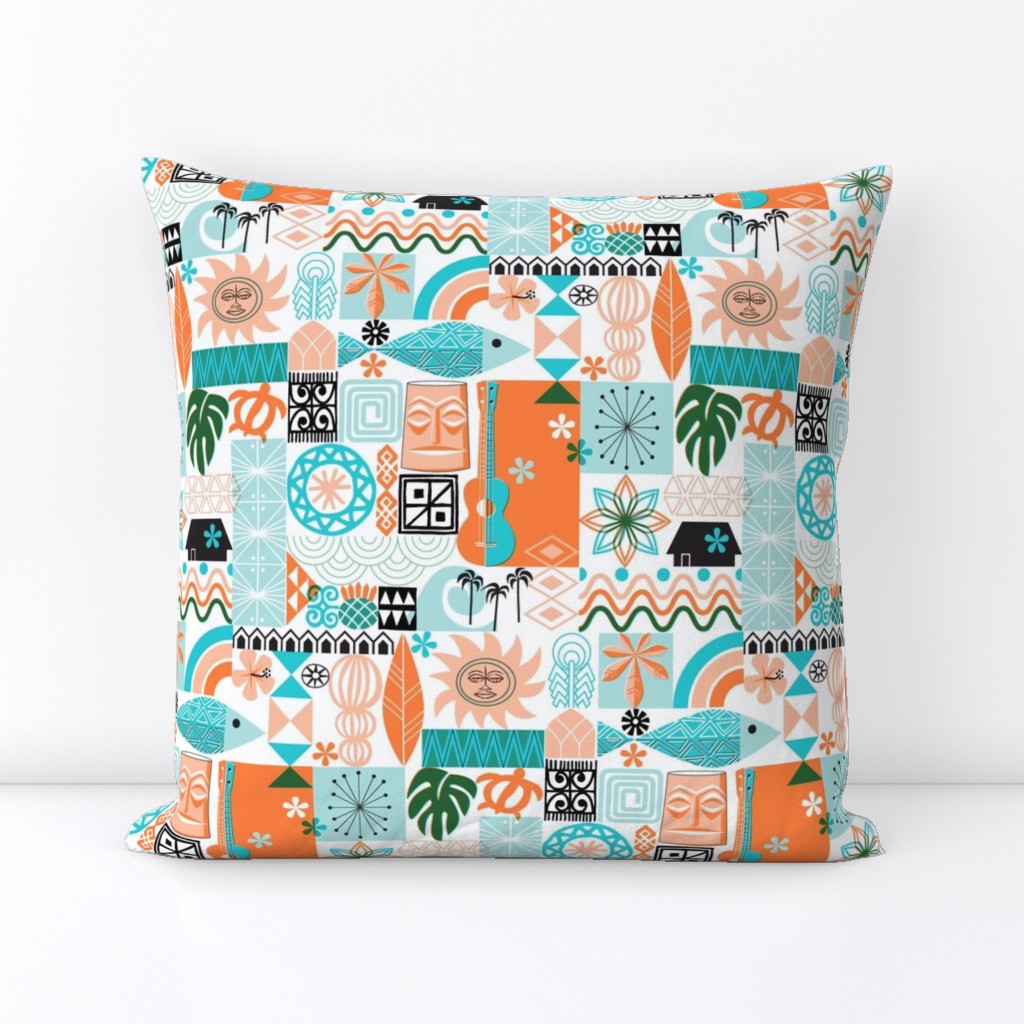 na paila*  (Orange and Turquoise) || vintage hawaiian