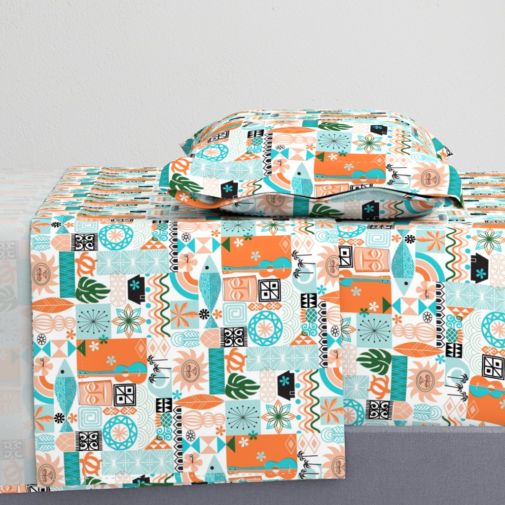 na paila*  (Orange and Turquoise) || vintage hawaiian