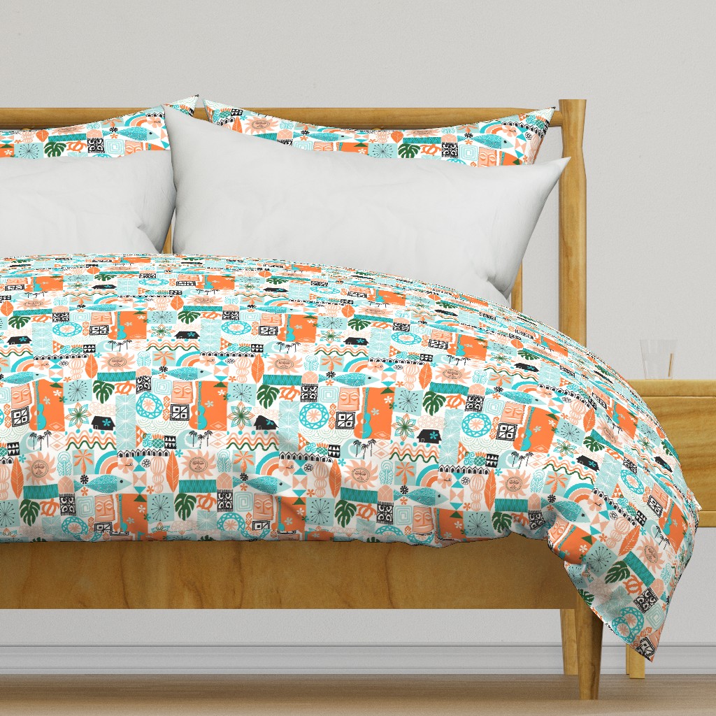 na paila*  (Orange and Turquoise) || vintage hawaiian