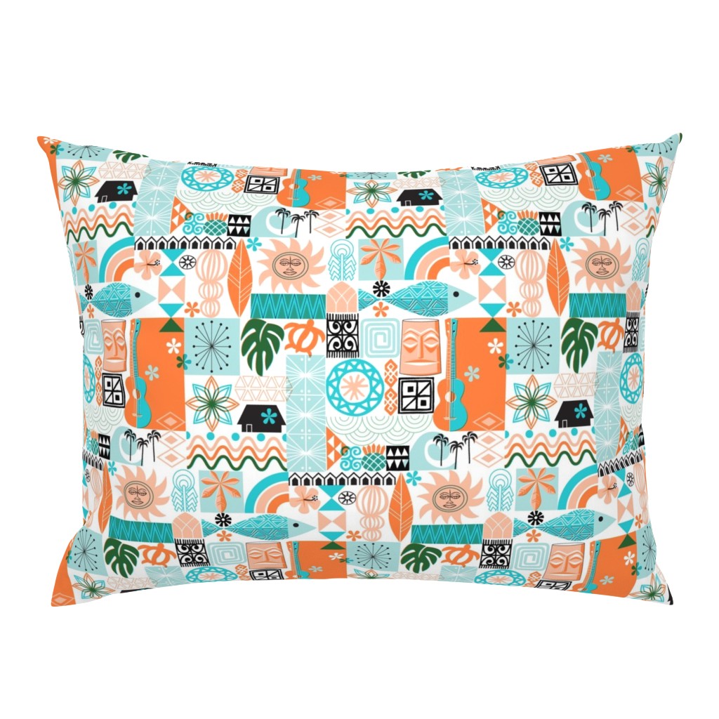 na paila*  (Orange and Turquoise) || vintage hawaiian