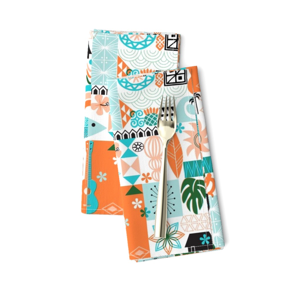 na paila*  (Orange and Turquoise) || vintage hawaiian