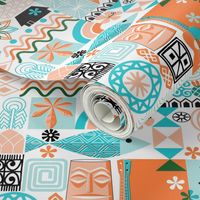 na paila*  (Orange and Turquoise) || vintage hawaiian