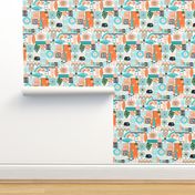 na paila*  (Orange and Turquoise) || vintage hawaiian