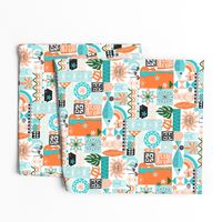 na paila*  (Orange and Turquoise) || vintage hawaiian