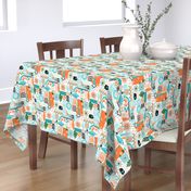 na paila*  (Orange and Turquoise) || vintage hawaiian