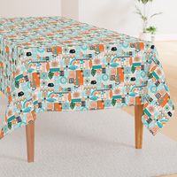 na paila*  (Orange and Turquoise) || vintage hawaiian