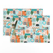 na paila*  (Orange and Turquoise) || vintage hawaiian