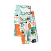 na paila*  (Orange and Turquoise) || vintage hawaiian