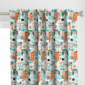 na paila*  (Orange and Turquoise) || vintage hawaiian