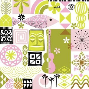 na paila* (Pink and Chartreuse) || vintage hawaiian