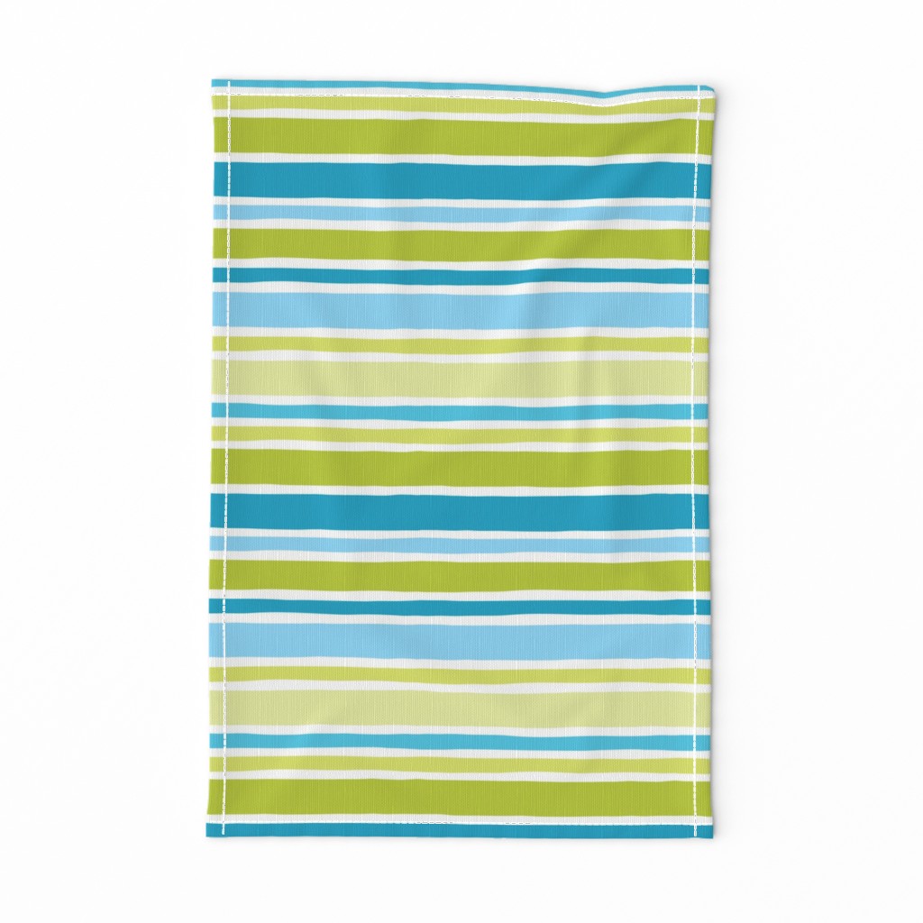 Aqua & Lime Stripe