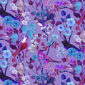 Birds and Blooms Chinoiserie {Mad Violet} Small Scale