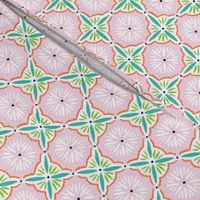 Daisy Tile - Pink Turquoise